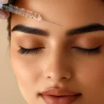 Young Caucasion woman get a forehead injection wondering how Daxxify compares to Botox