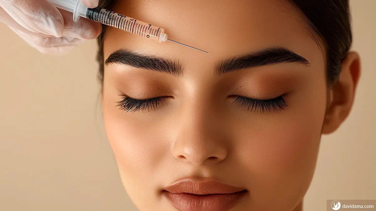 Young Caucasion woman get a forehead injection wondering how Daxxify compares to Botox