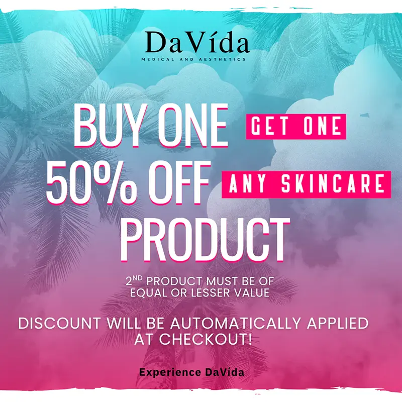 Buy One, Get One, 50% Off Skincare Products