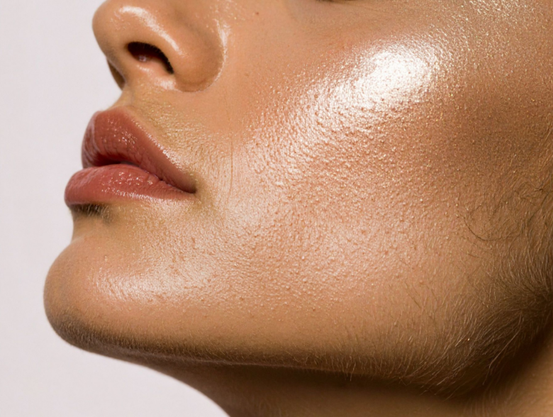 Side profile showing softened jaw contour after masseter Botox
