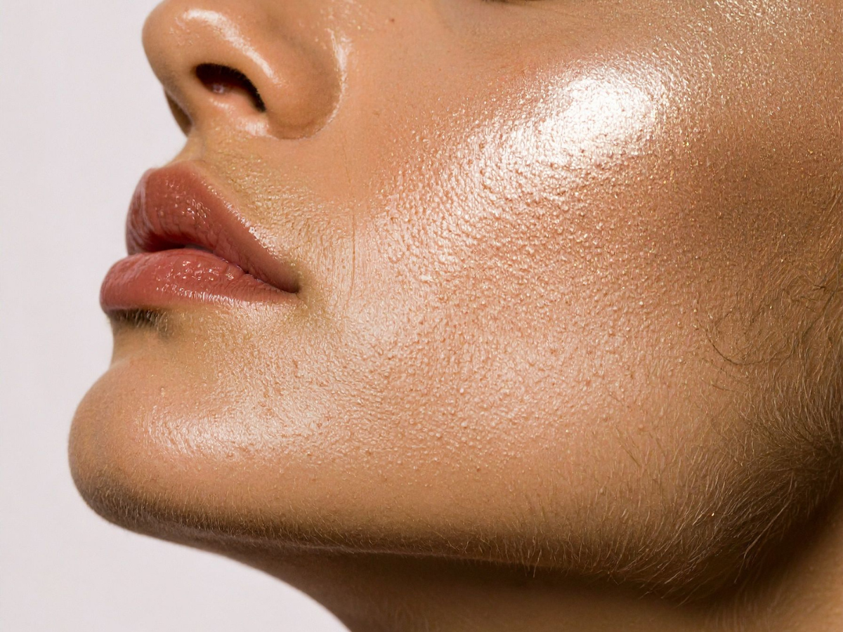 Side profile showing softened jaw contour after masseter Botox