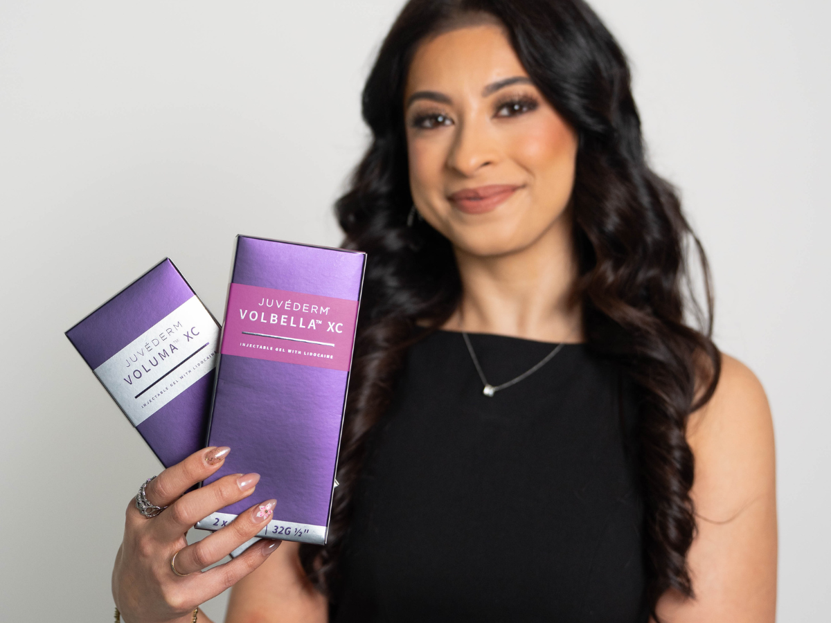 Juvederm syringe shown by injector explaining how long does Juvederm last