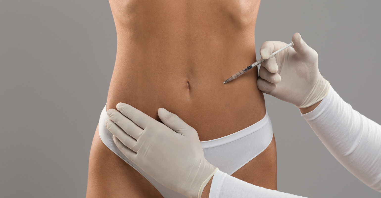 Licensed provider giving a subcutaneous peptide injection in a San Antonio med spa